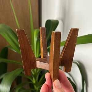 Rustic Brown Wooden Display Stand